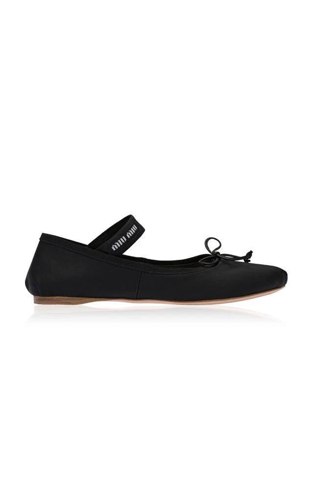 Miu Miu Miu Miu - Satin Ballerina Flats - Black - IT 37 - Moda Operandi 1