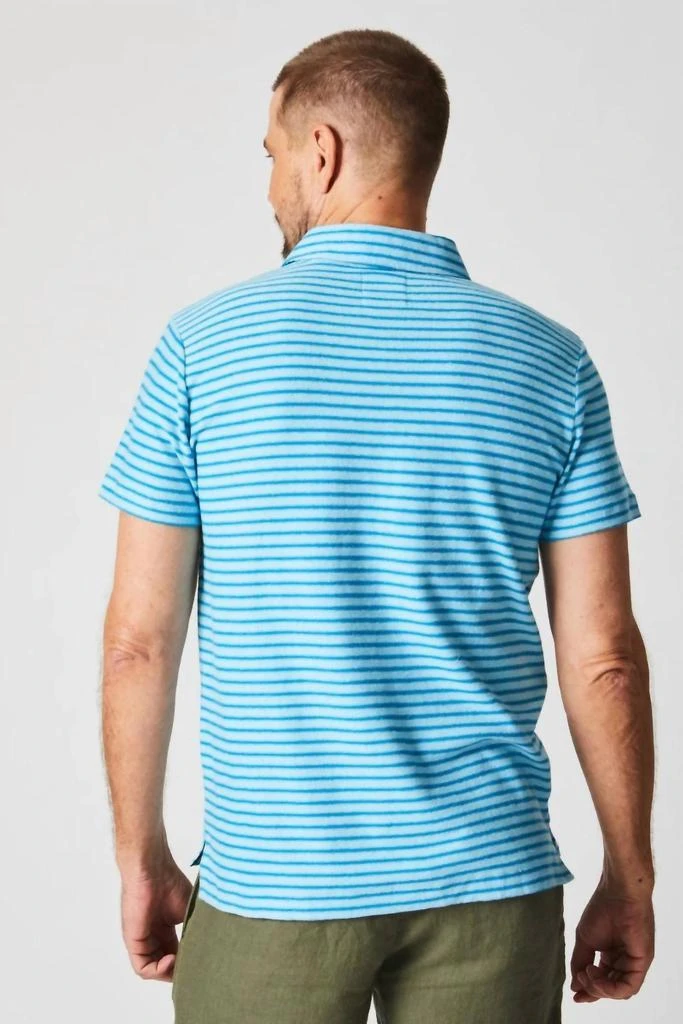 Billy Reid Billy Reid - Stripe Hemp Cotton Polo Shirt 2