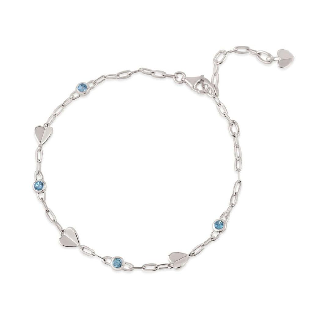 Dinny Hall Folded heart & gemstone bracelet