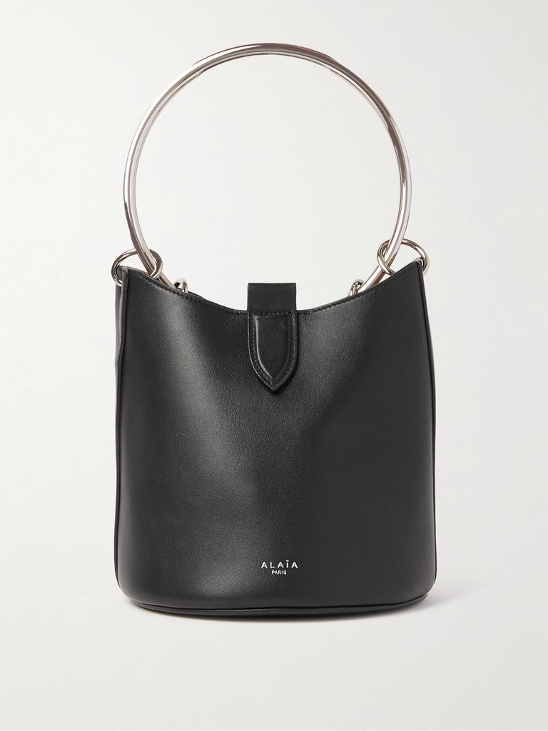 【ALAIA】ブラック ミニ Ring バケットバッグ Alaïa Mini Ring Bucket black leather bag - Tote Bags