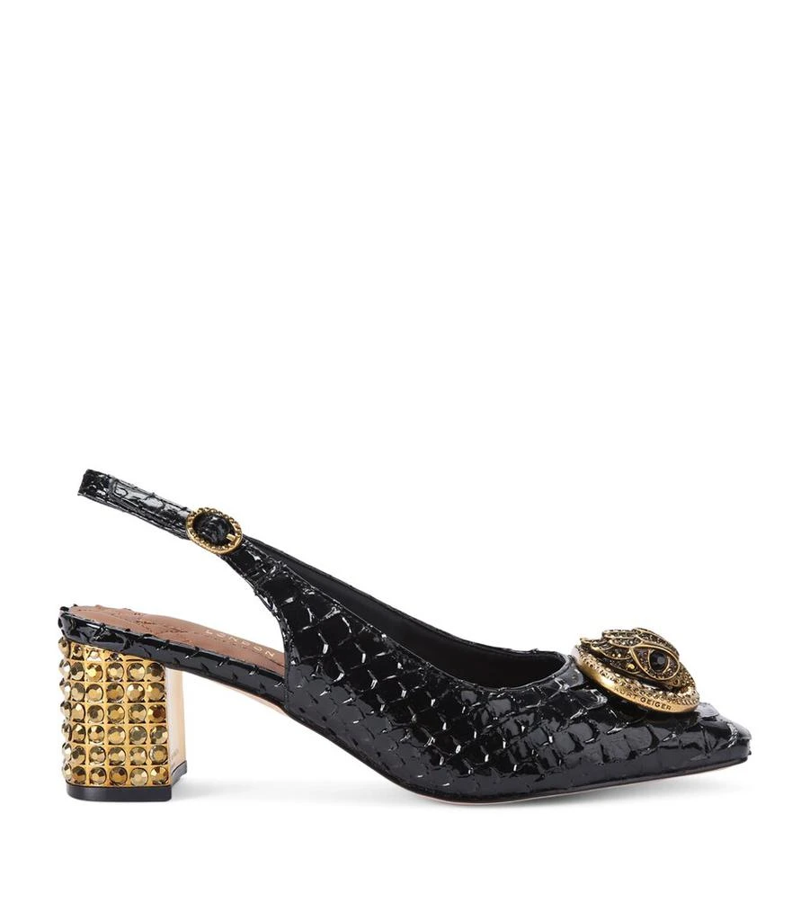 Kurt Geiger Snake-Effect Chelsea Slingback Pumps 1