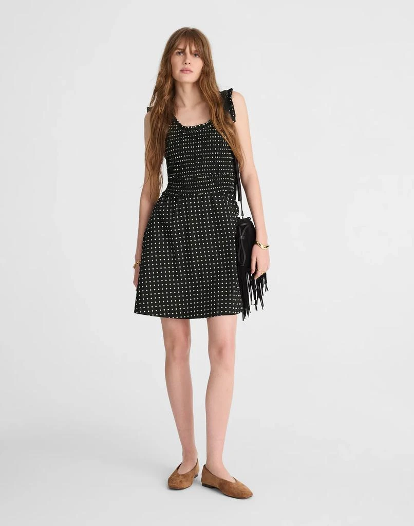 Madewell Ruffled Scoopneck Mini Dress in Dot 2