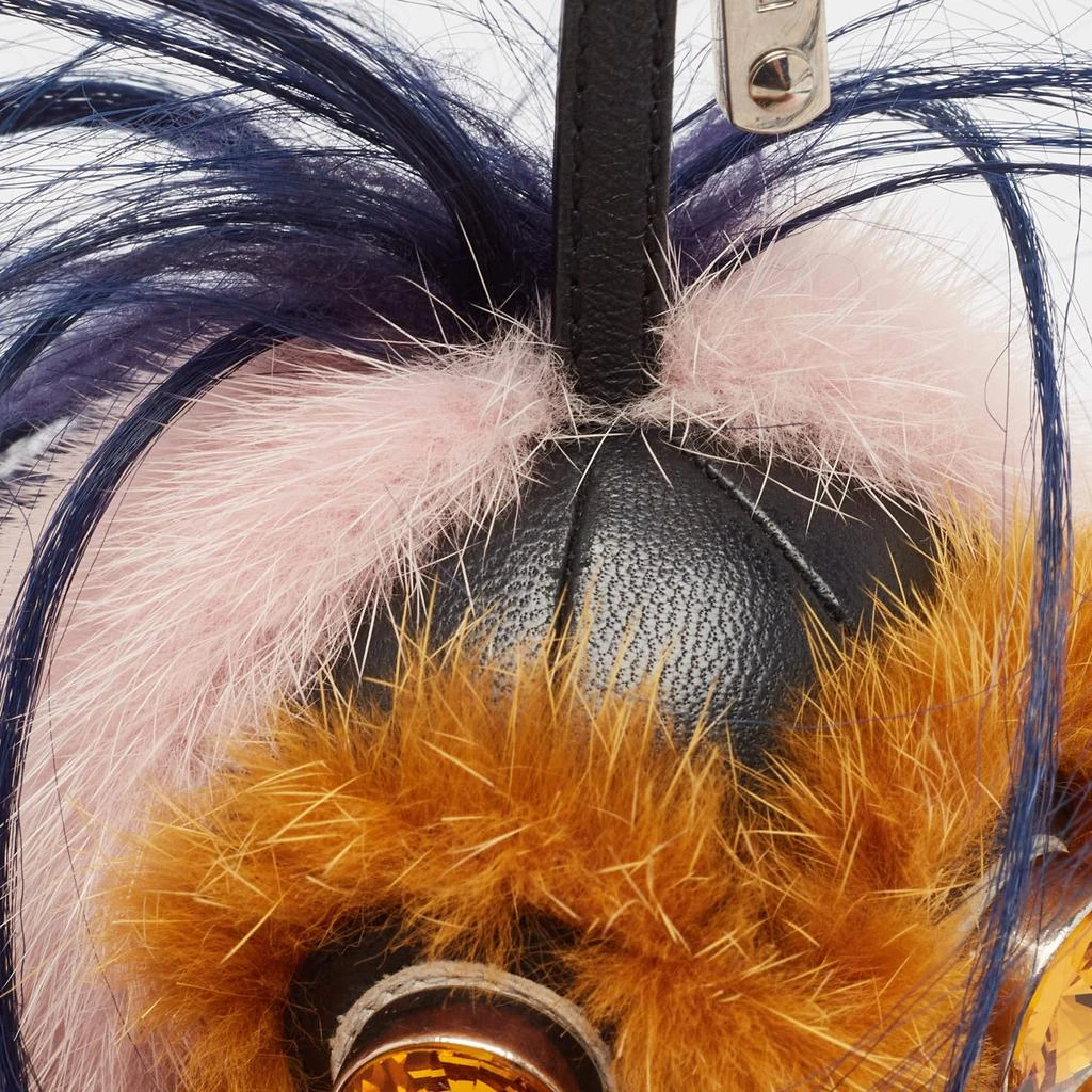 Fendi Fendi Multicolor Mink & Fox Fur QuTweet Birgami Bug Bag Charm 5