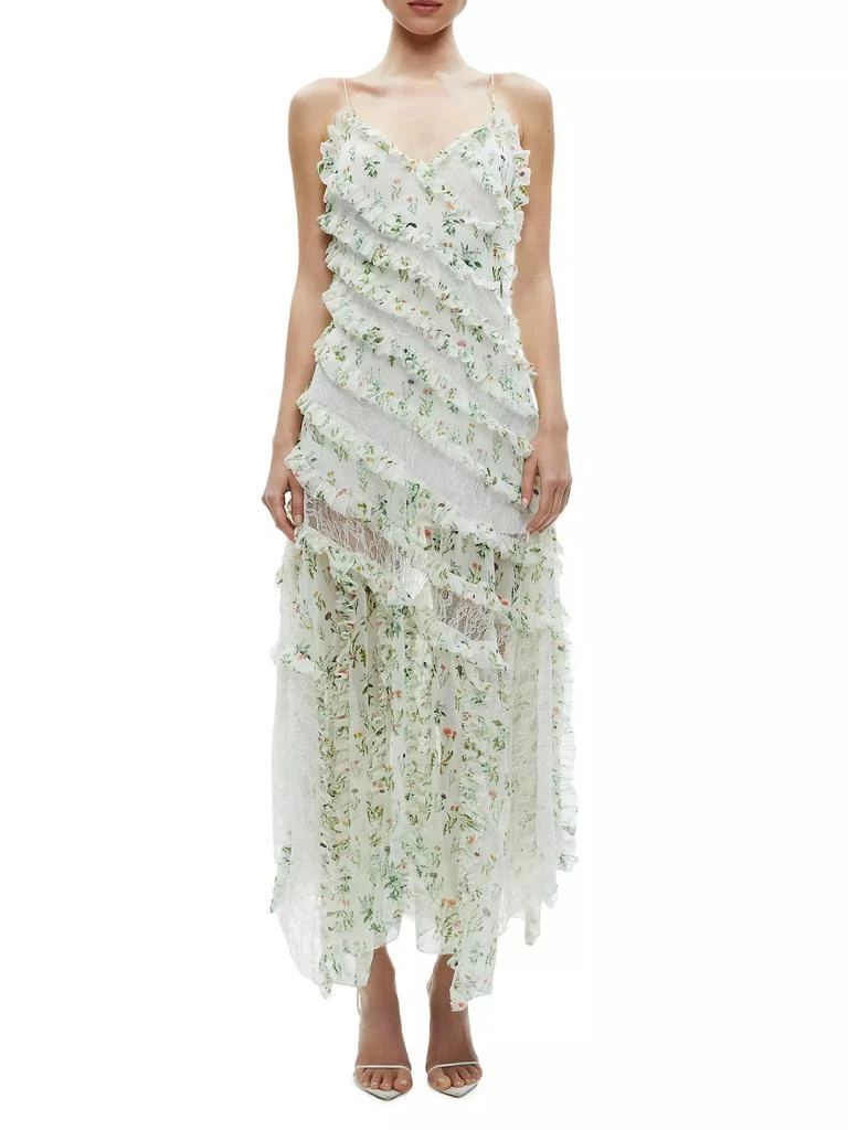 Alice + Olivia Sondra Floral Chiffon Maxi Dress 2