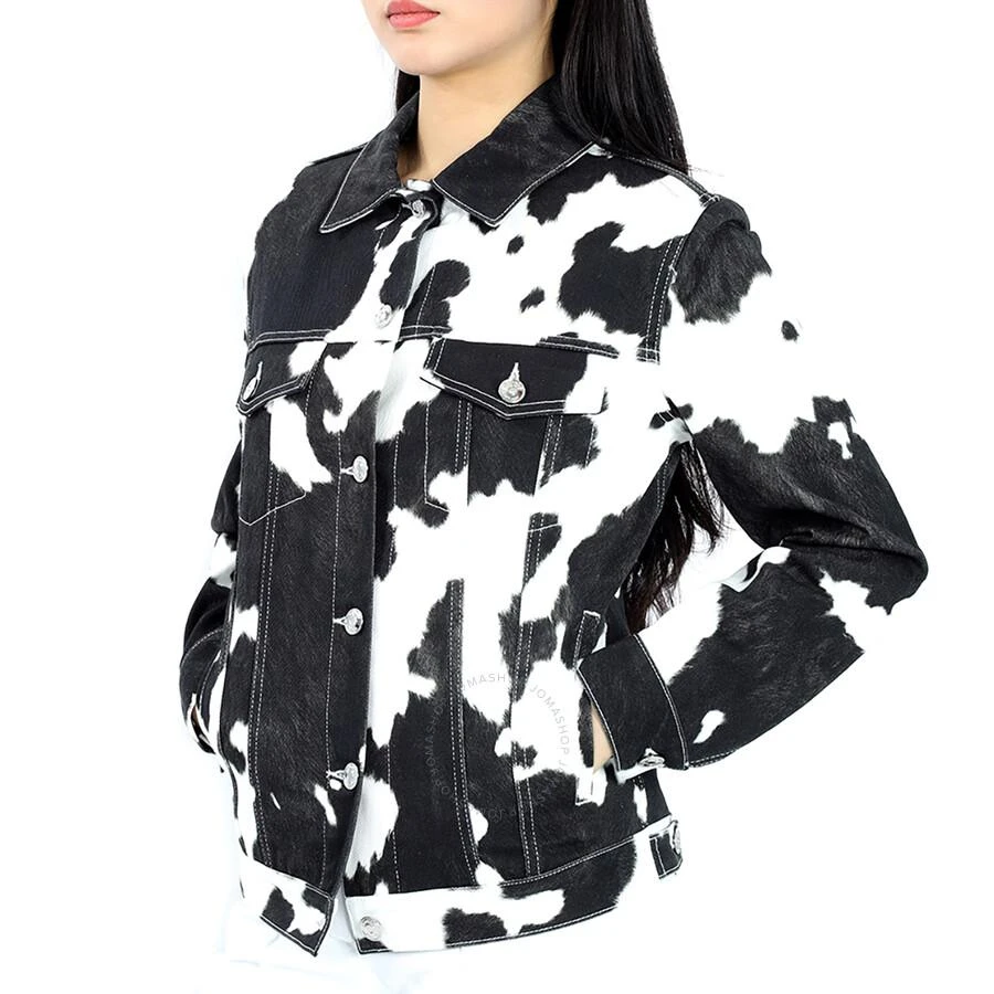 Burberry Black Pattern Prestwick Cow Print Denim Jacket 2