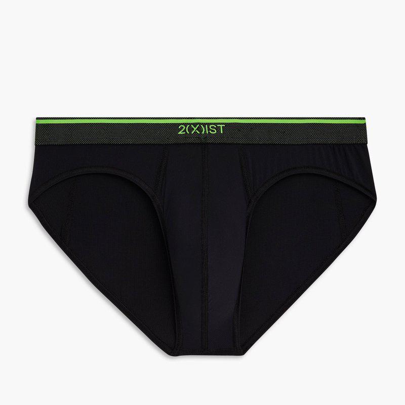 2(x)ist Lightning | Low-Rise Brief Black Beauty W/Jasmine Green