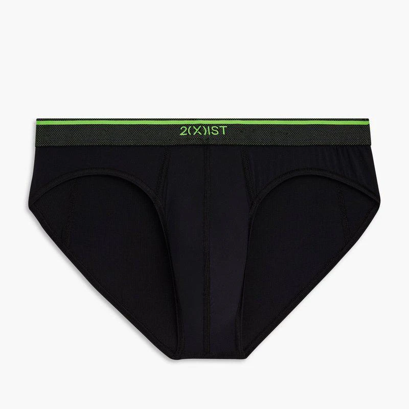 2(x)ist Lightning | Low-Rise Brief Black Beauty W/Jasmine Green 1