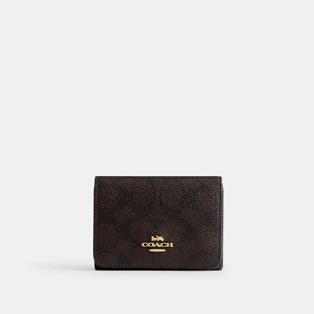 Coach Mini Wallet On A Chain In Signature Canvas - Bags