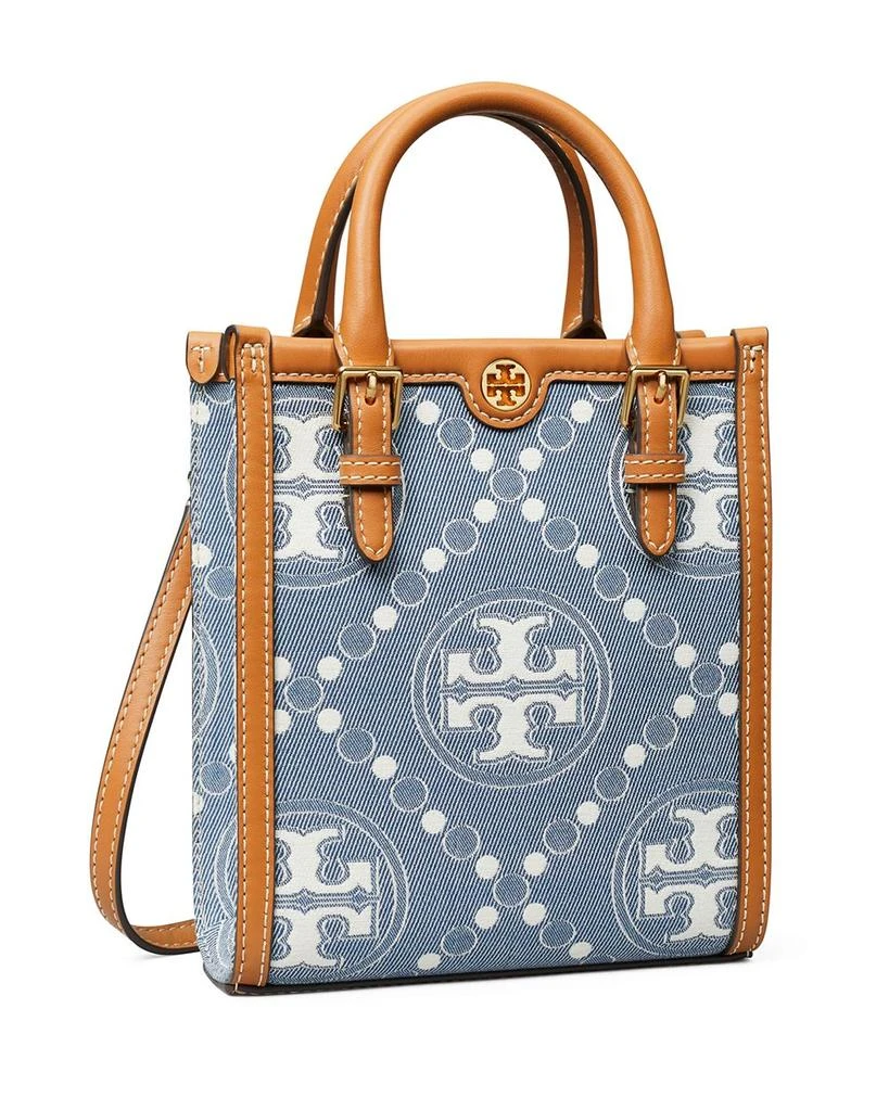 Tory Burch Mini T Monogram Denim Tote 4