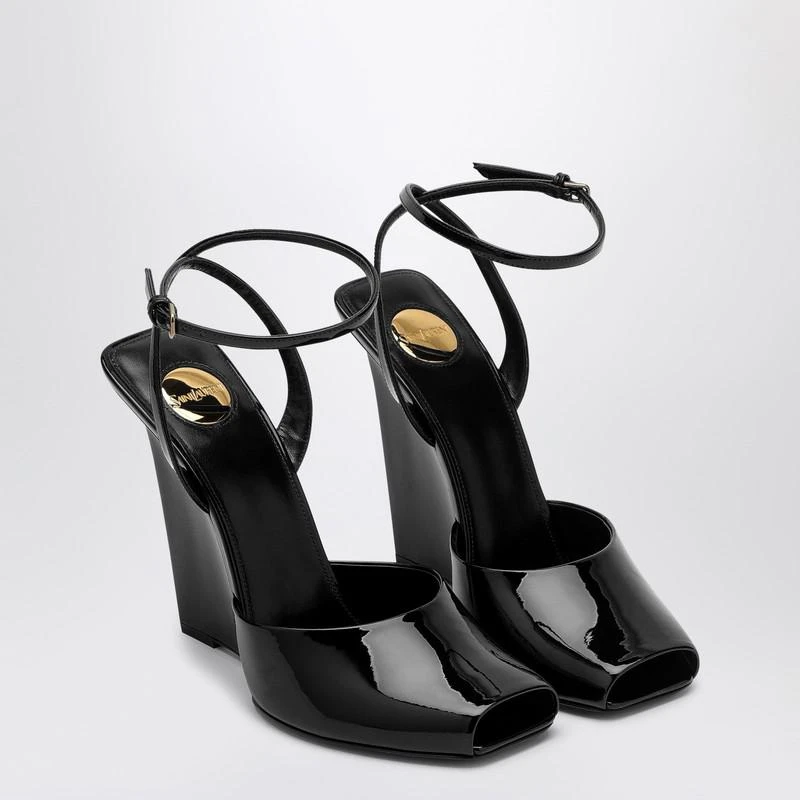 Yves Saint Laurent La Scandale wedge in black patent leather 2