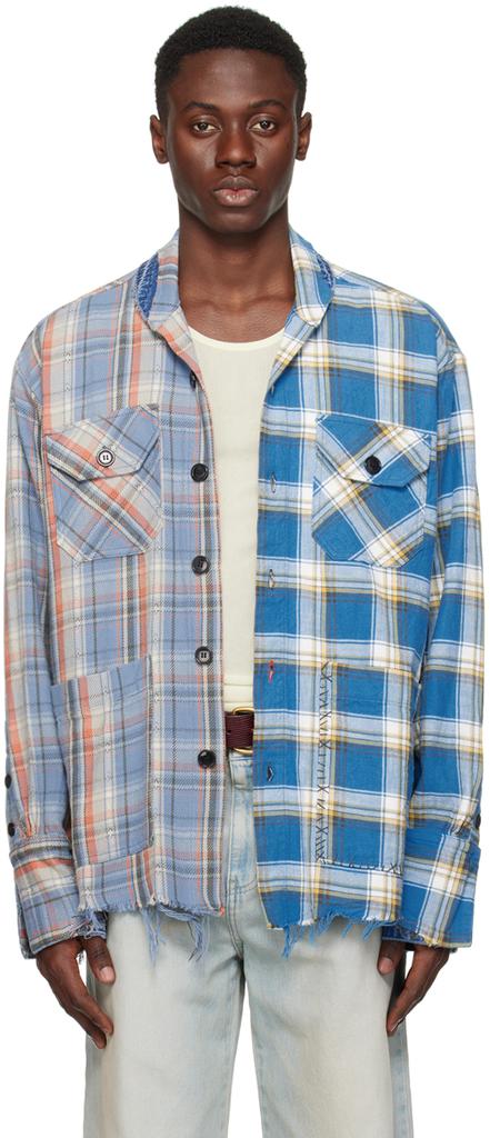 Greg Lauren Blue Boxy Shirt
