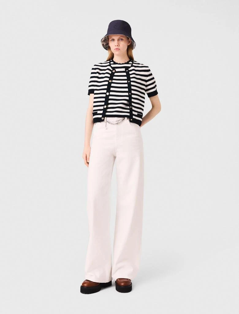 Maje Maje Woman's viscose Crochet cropped cardigan for Fall/Winter 1