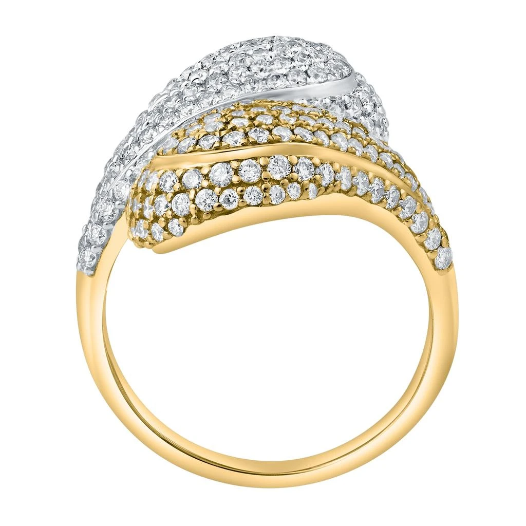 LuvMyJewelry Sable 2.15 Ct 14K Gold Two Tone Pave Diamond Ring 3