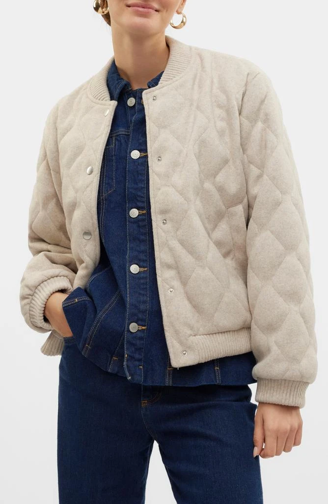 VERO MODA Fortunedora Water Resistant Quilted Bomber Jacket 1
