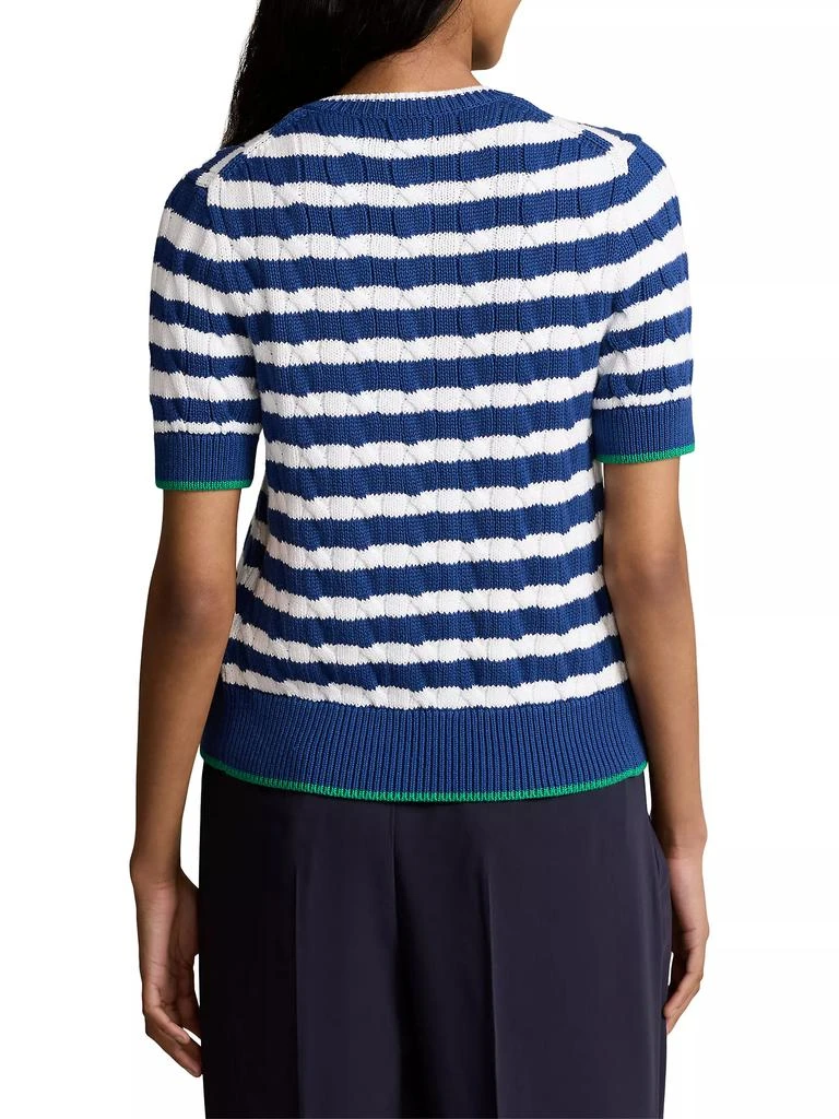 Ralph Lauren Striped Cable-Knit Cardigan 4