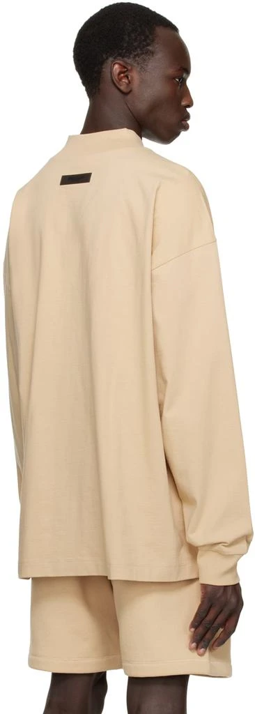 Essentials Beige Crewneck Long Sleeve T-Shirt 3