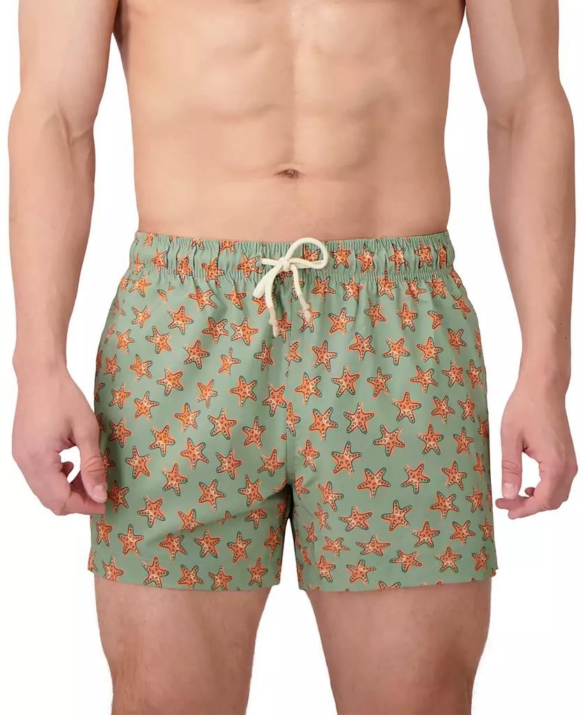 Sunset and Vines Men's Star-Pattern Woven Swim Trunks