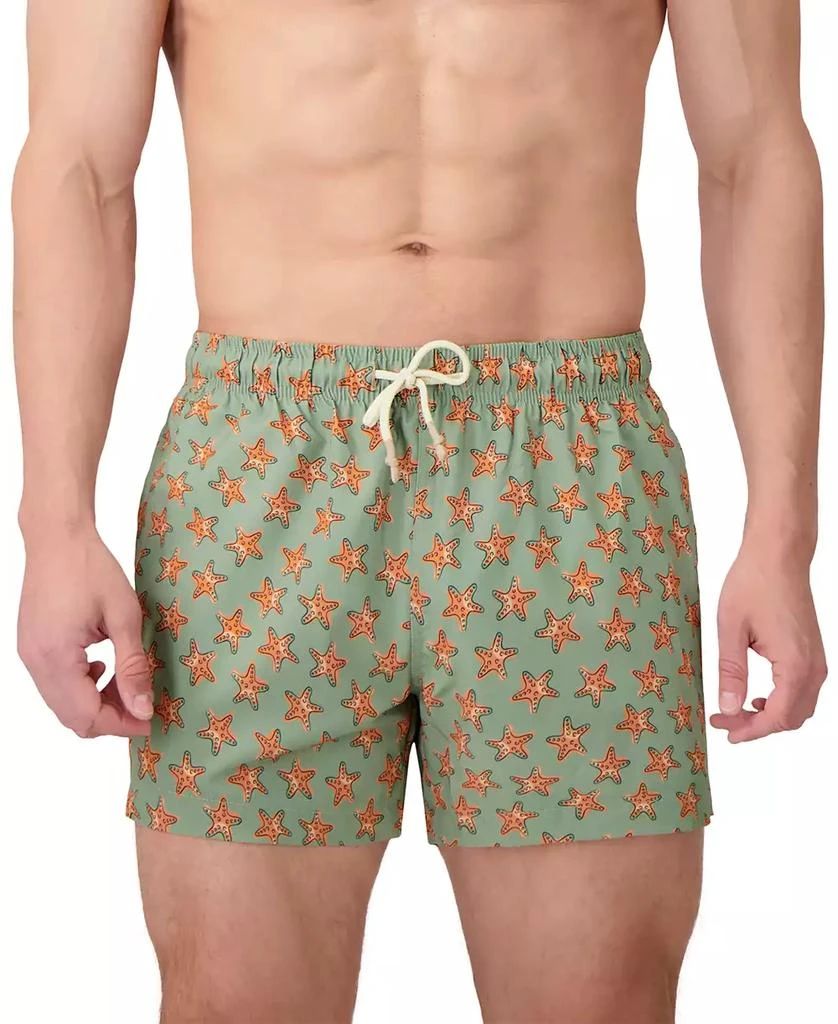 Sunset and Vines Men's Star-Pattern Woven Swim Trunks 2