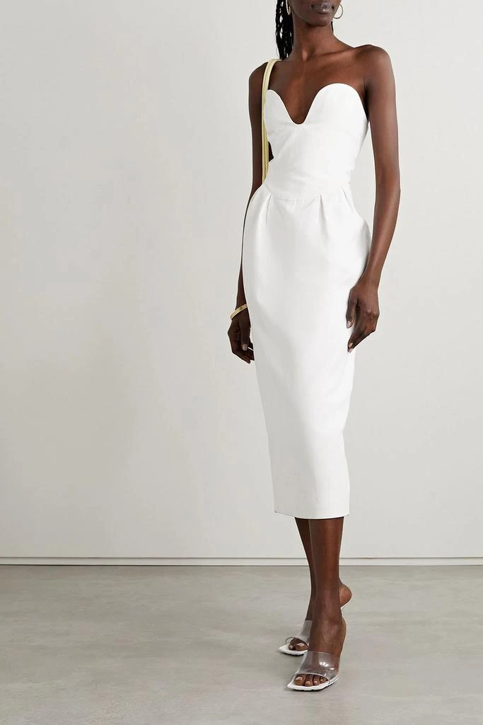 Mara Hoffman Isla strapless TENCEL™ Lyocell and linen-blend midi dress 2