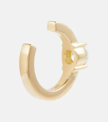 Melissa Kaye Aria U 18kt gold single ear cuff with diamond 5