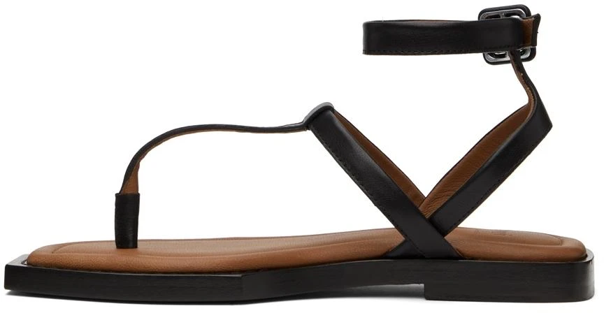 AMI Black Flat Sandals 3