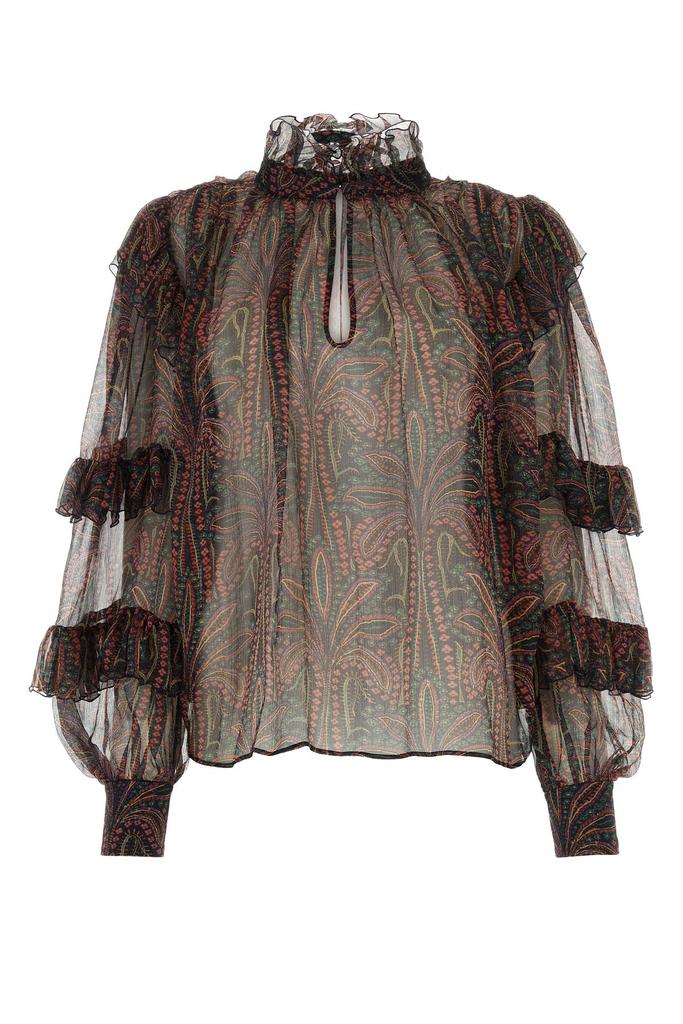 ETRO Printed crepe blouse