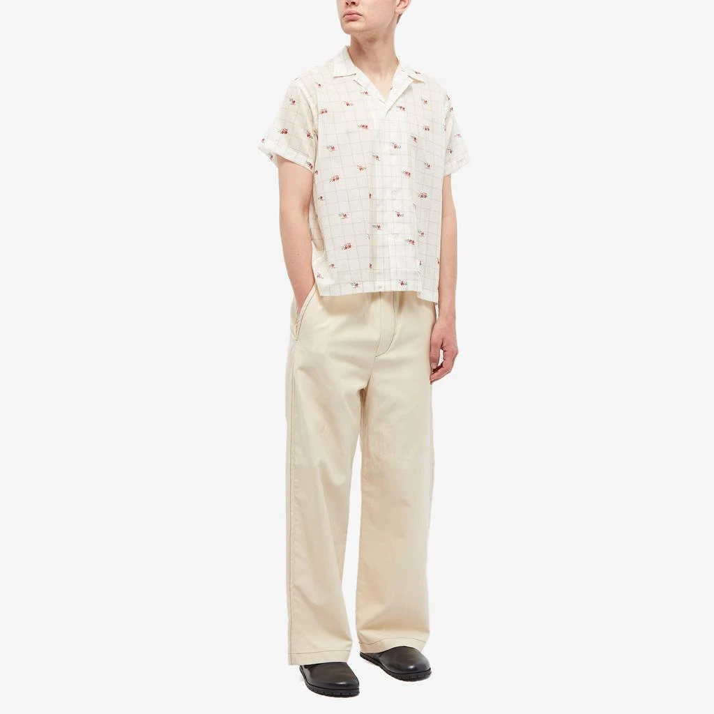 Bode BODE Sheer Camel Vacation Shirt 4