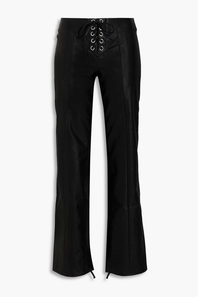 ROTATE Birger Christensen Lace-up faux-leather flared pants 1