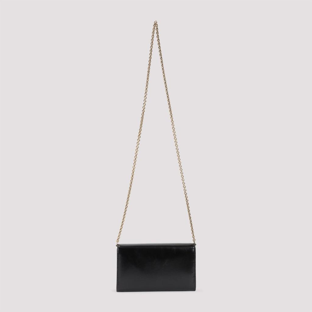 Chloé Black Calf Leather Iconic Chain Wallet