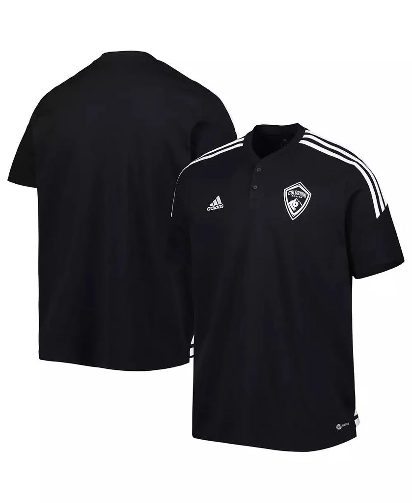 Adidas Men's Black Colorado Rapids Henley AEROREADY Polo Shirt 1