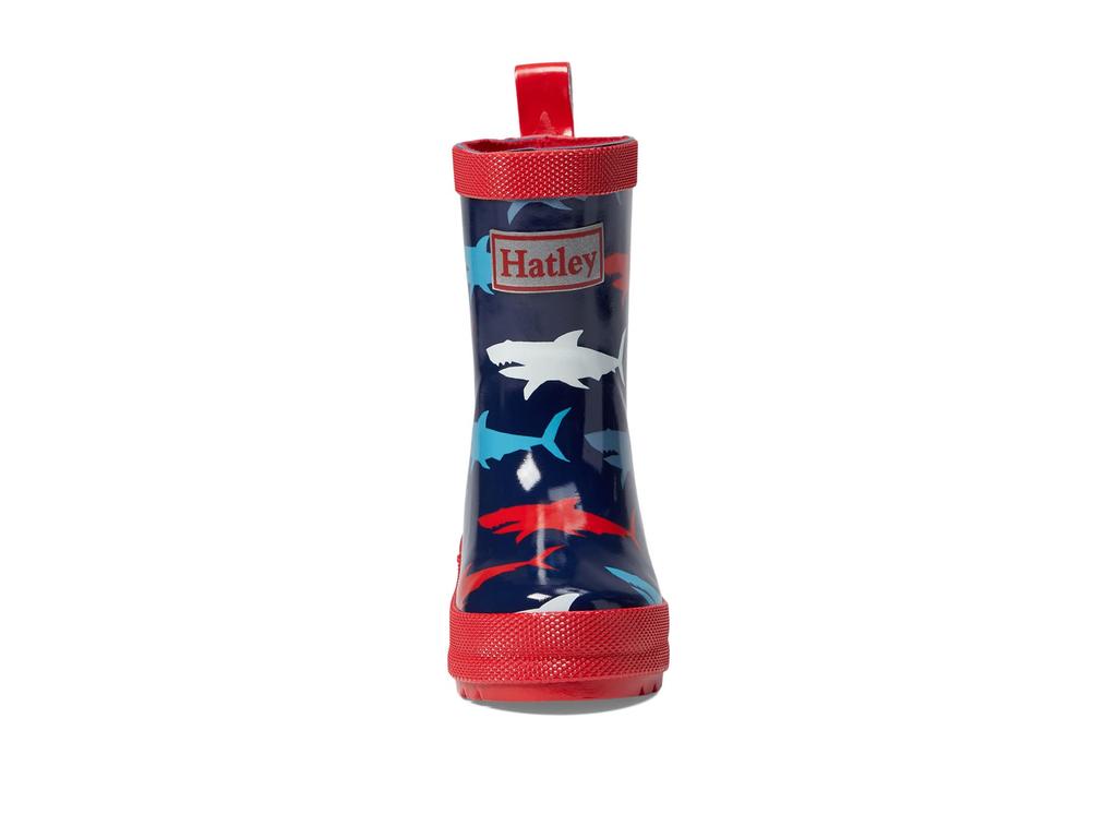 Hatley Kids Hungry Sharks Shiny Rain Boots (Toddler/Little Kid/Big Kid)