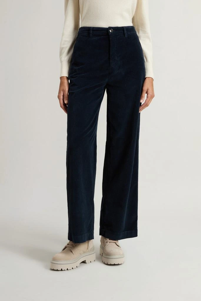 Woolrich Garment-Dyed Corduroy Pants - Women - Blue 2