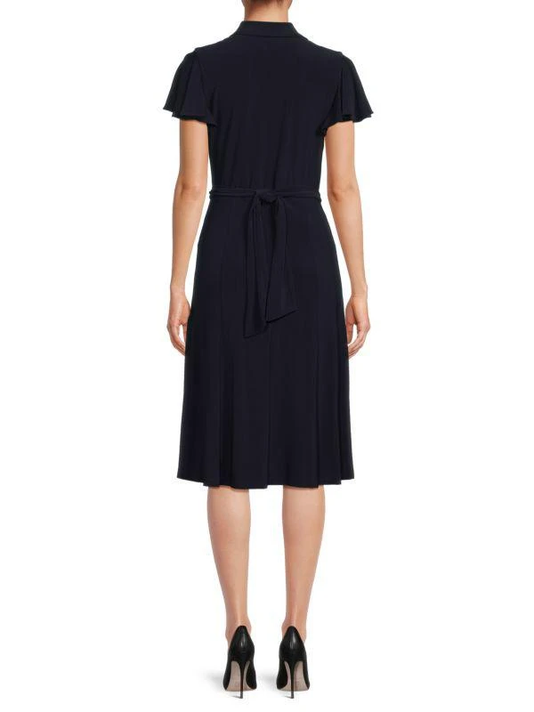 Tommy Hilfiger Flared Sleeve Belted Midi Dress 2