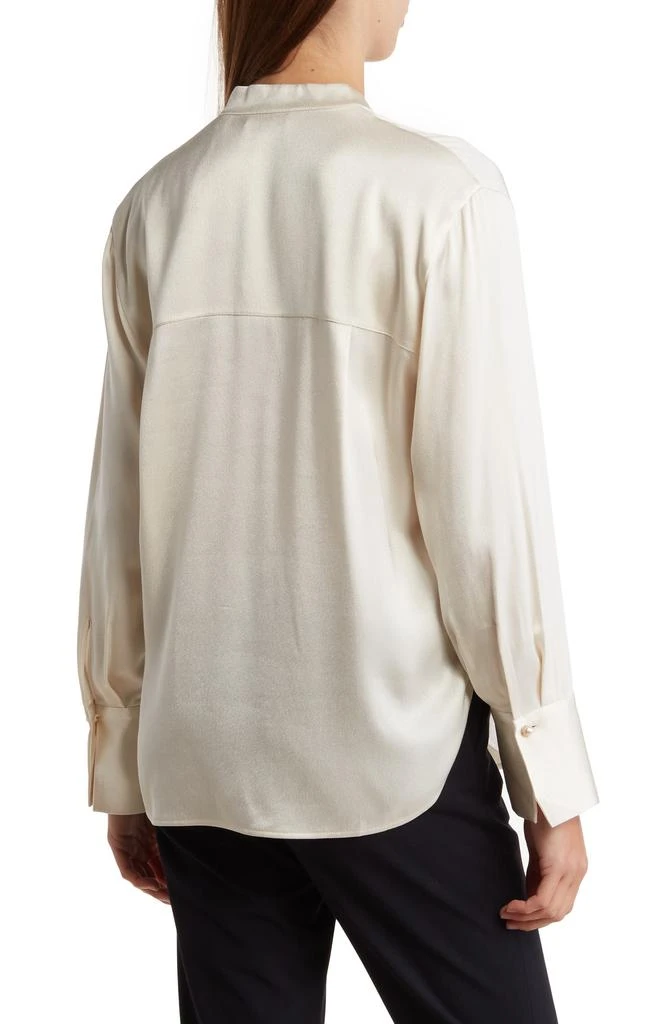 Vince Relaxed Band Collar Button-Up Shirt 2