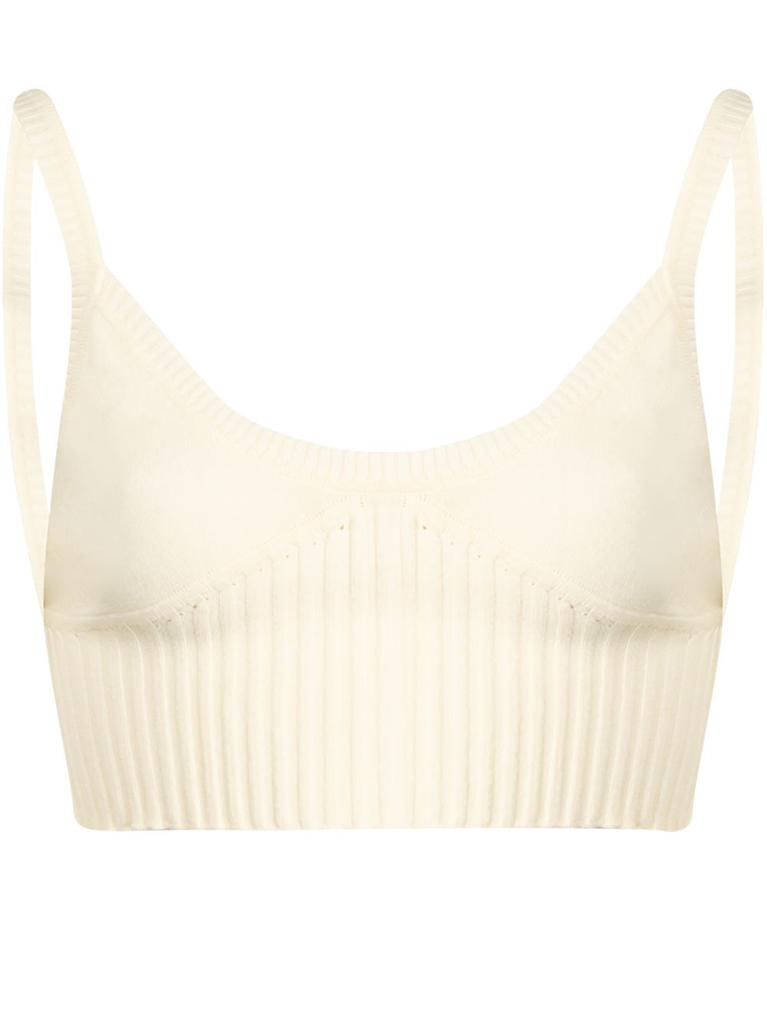 NA White knitted top  ribbed