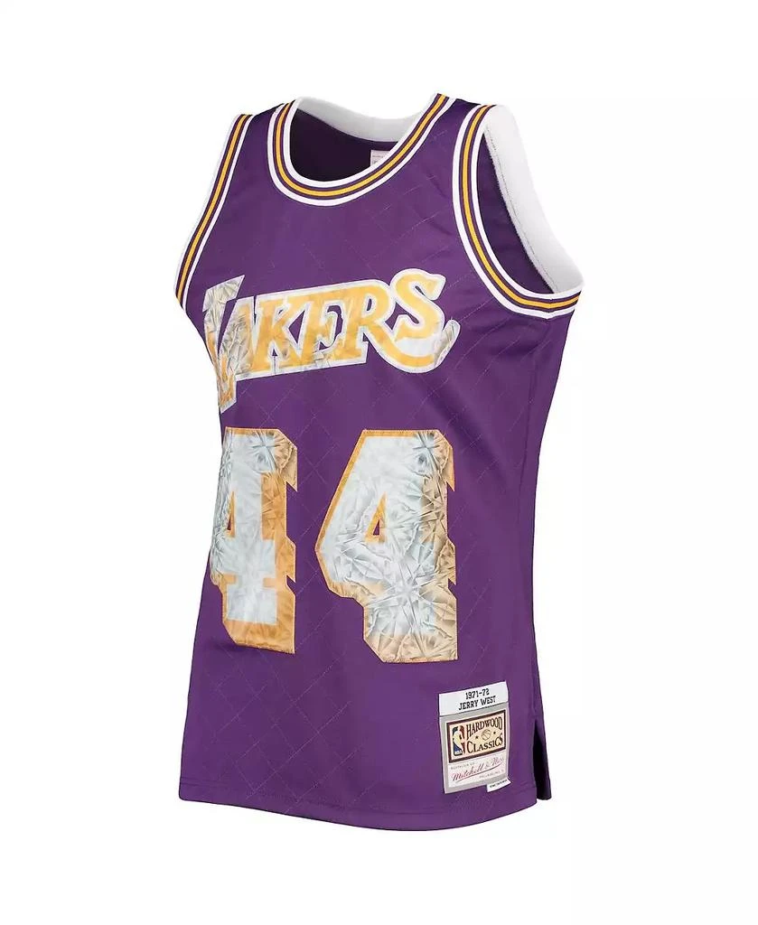Mitchell & Ness Men's Jerry West Purple Los Angeles Lakers 1971-72 Hardwood Classics 75th Anniversary Diamond Swingman Jersey 3