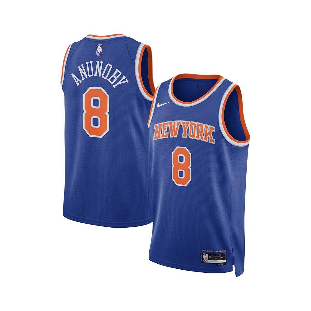 Nike Men's and Women's OG Anunoby Blue New York Knicks Swingman Jersey - Icon Edition