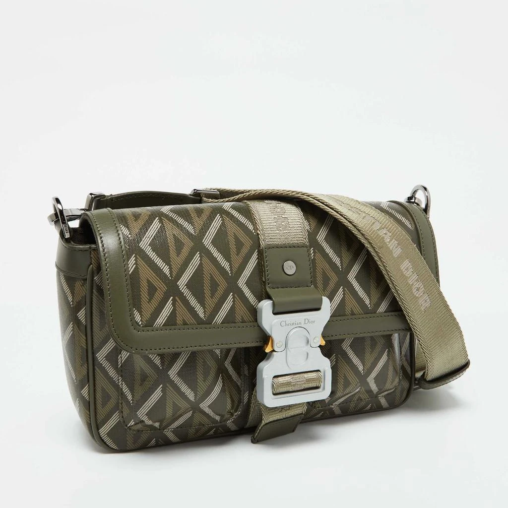 Dior Olive Green Diamond Coated Canvas And Leather Hit The Road Bag 2