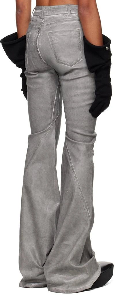 Rick Owens Off-White Bias Bootcut Jeans 3