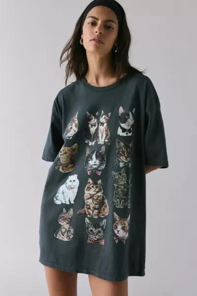 Kimchi Blue Kimchi Blue Cat Graphic T-Shirt Dress 2