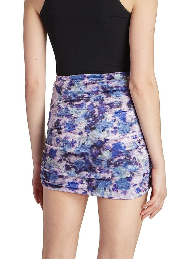 Isabel Marant Guilayo Floral-Print Velvet Miniskirt 5