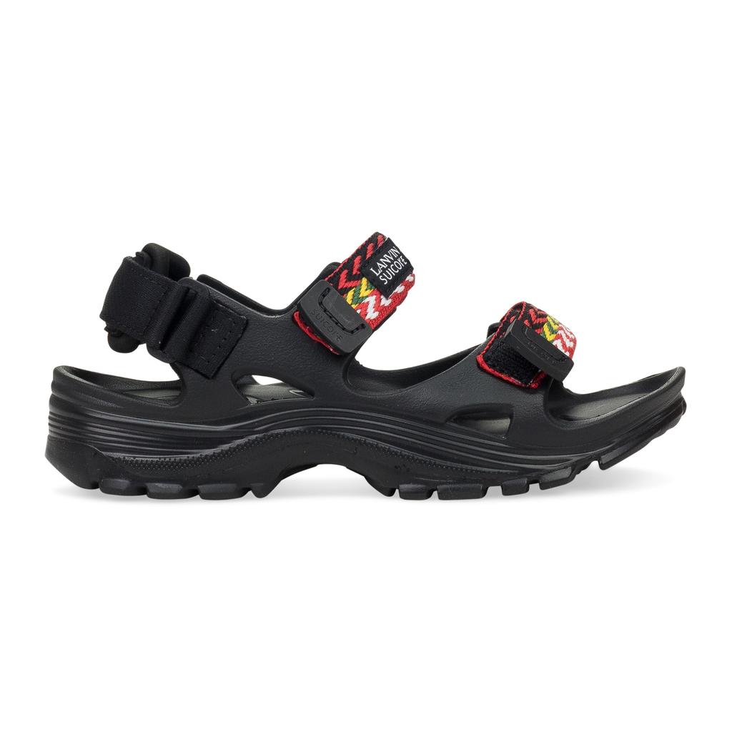 Lanvin BLACK X SUICOKE WAVE CURB SANDALS