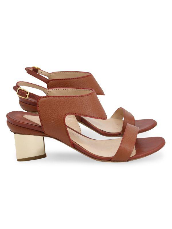 Nicholas Kirkwood Leda Leather Block-Heel Sandals
