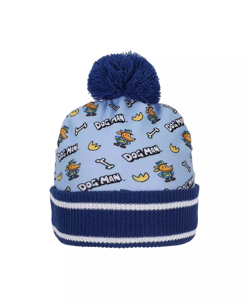 Dog Man Boys All-Over Character Print Youth 2-Piece Knit Beanie
Gloves Set 2