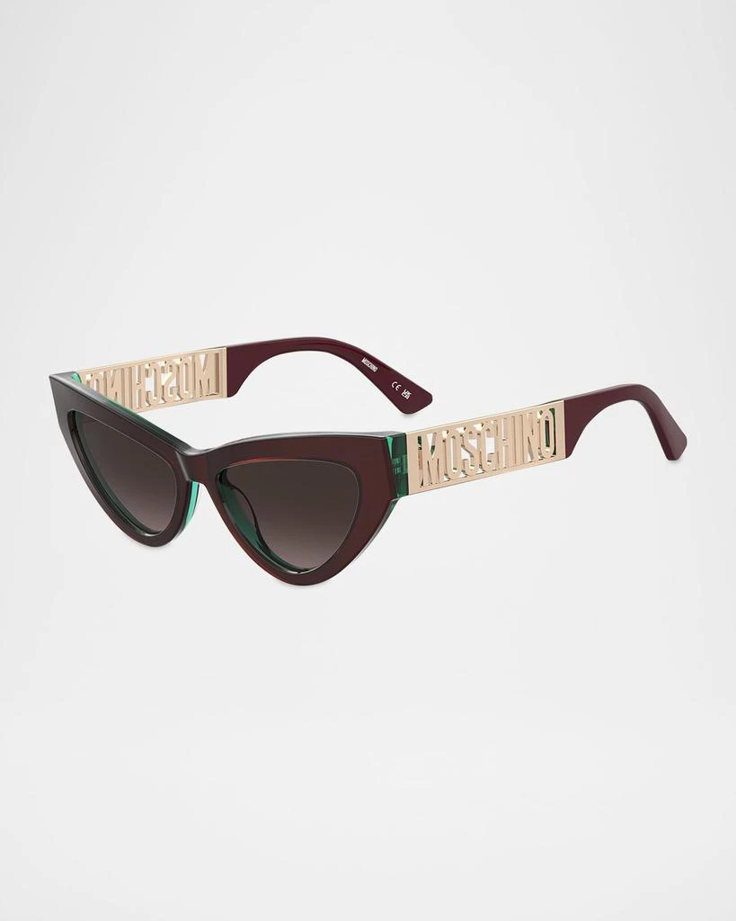 Moschino Logo Acetate Cat-Eye Sunglasses 1