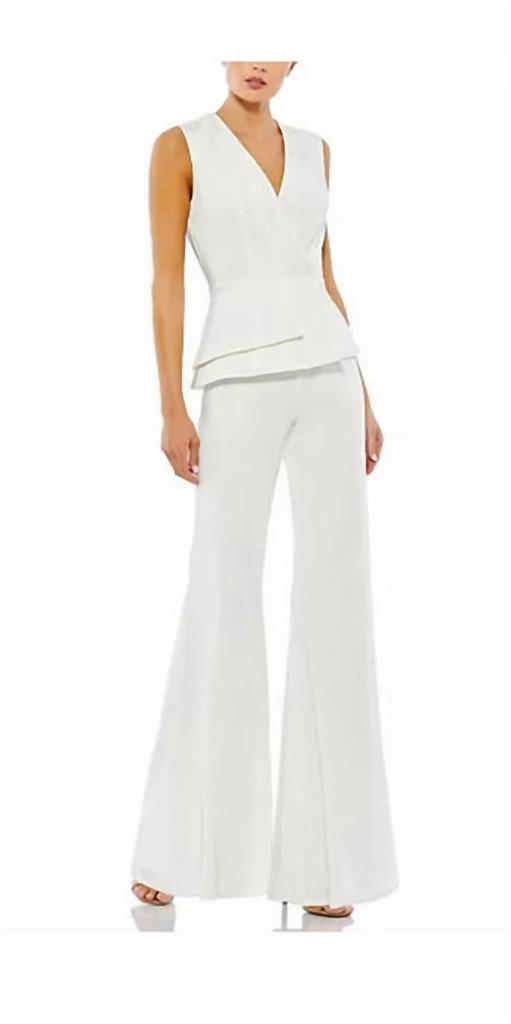Mac Duggal Mac Duggal - Peplum Wide Leg Jumpsuit