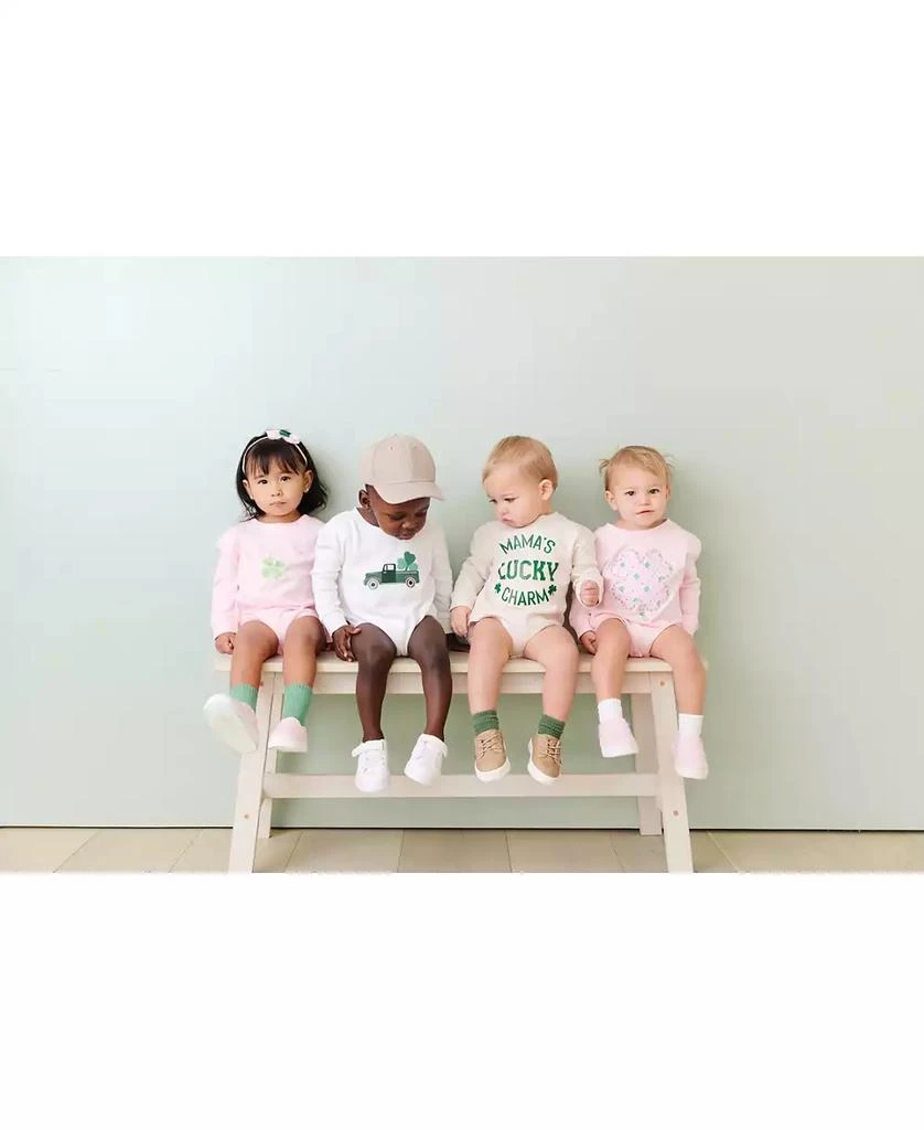 Sweet Wink Baby Boys Shamrock Truck Patch St. Patrick
s Day Long Sleeve Romper 3