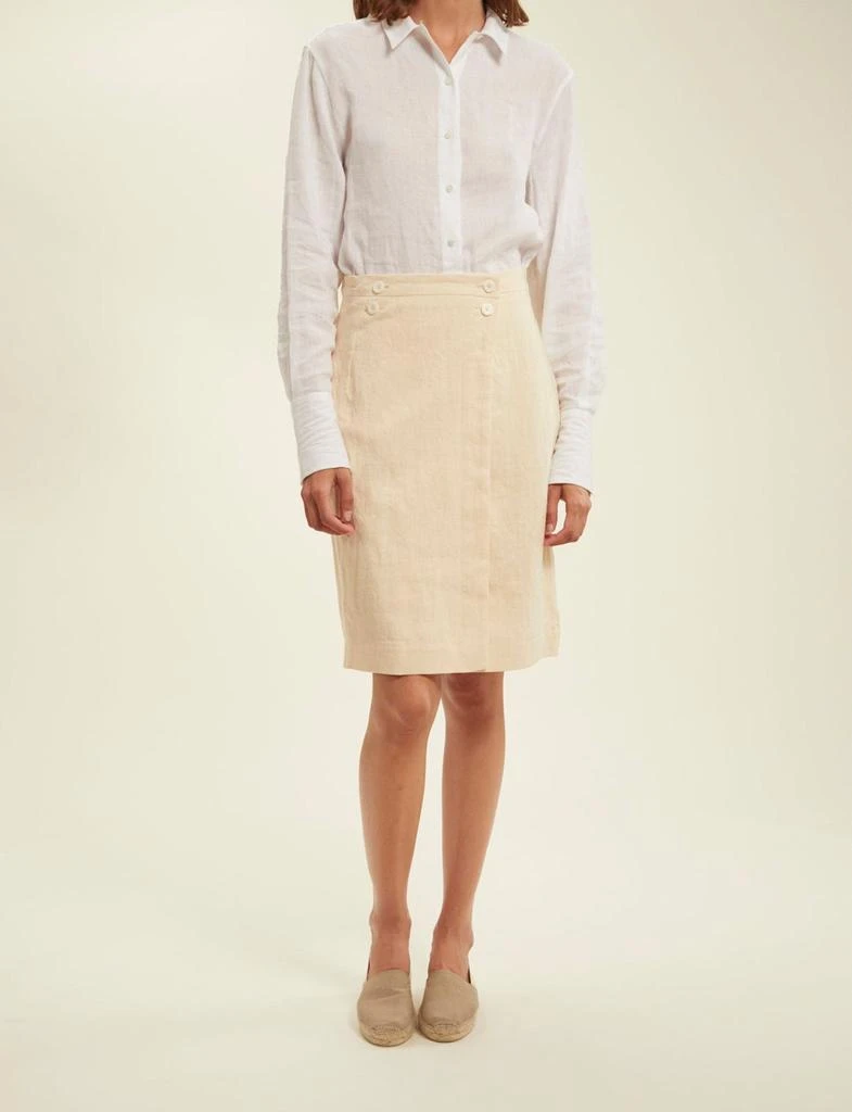 INES DE LA FRESSANGE Skirt Alouette off white linen 2