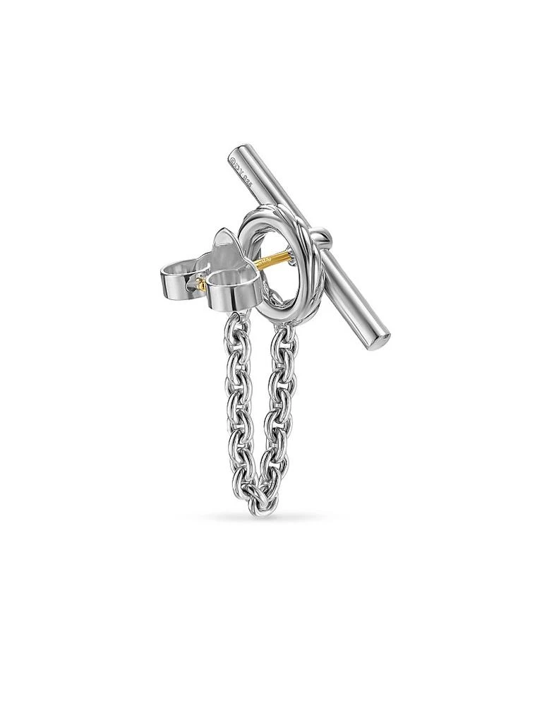David Yurman DY Mercer Bold Toggle Chain Stud Earrings in Sterling Silver, 50.4MM 5