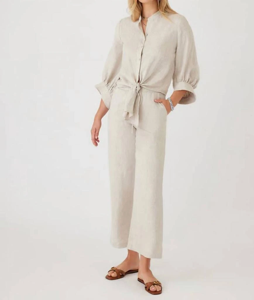 Karen Kane Drawstring Pants In Oatmeal 1